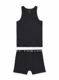 West Corner set — tank top & boxer brief in black