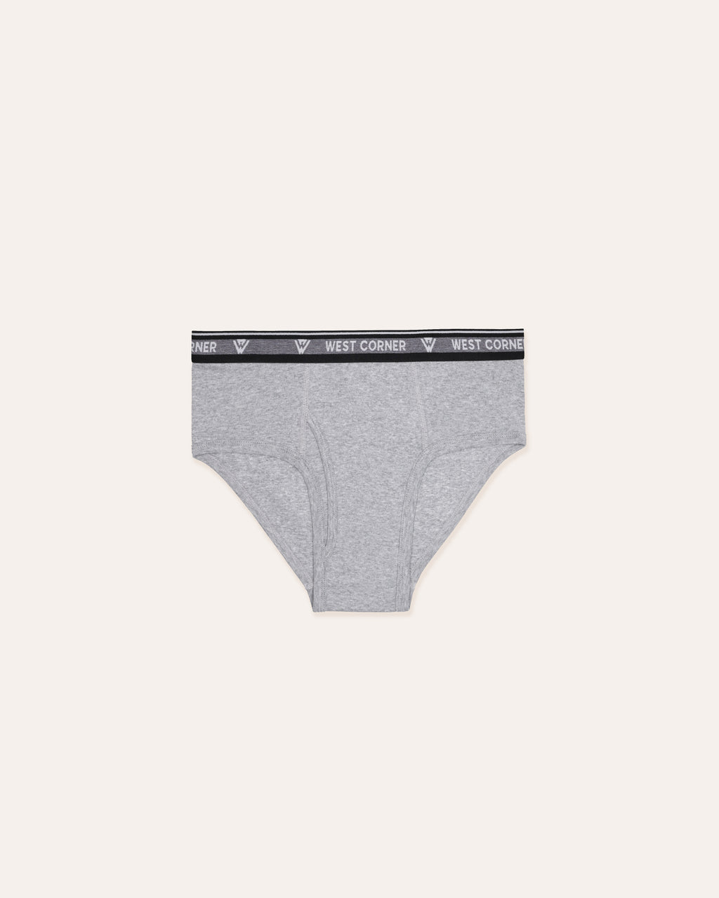 Gray Melange | West Corner brief in gray melange — 1-pack