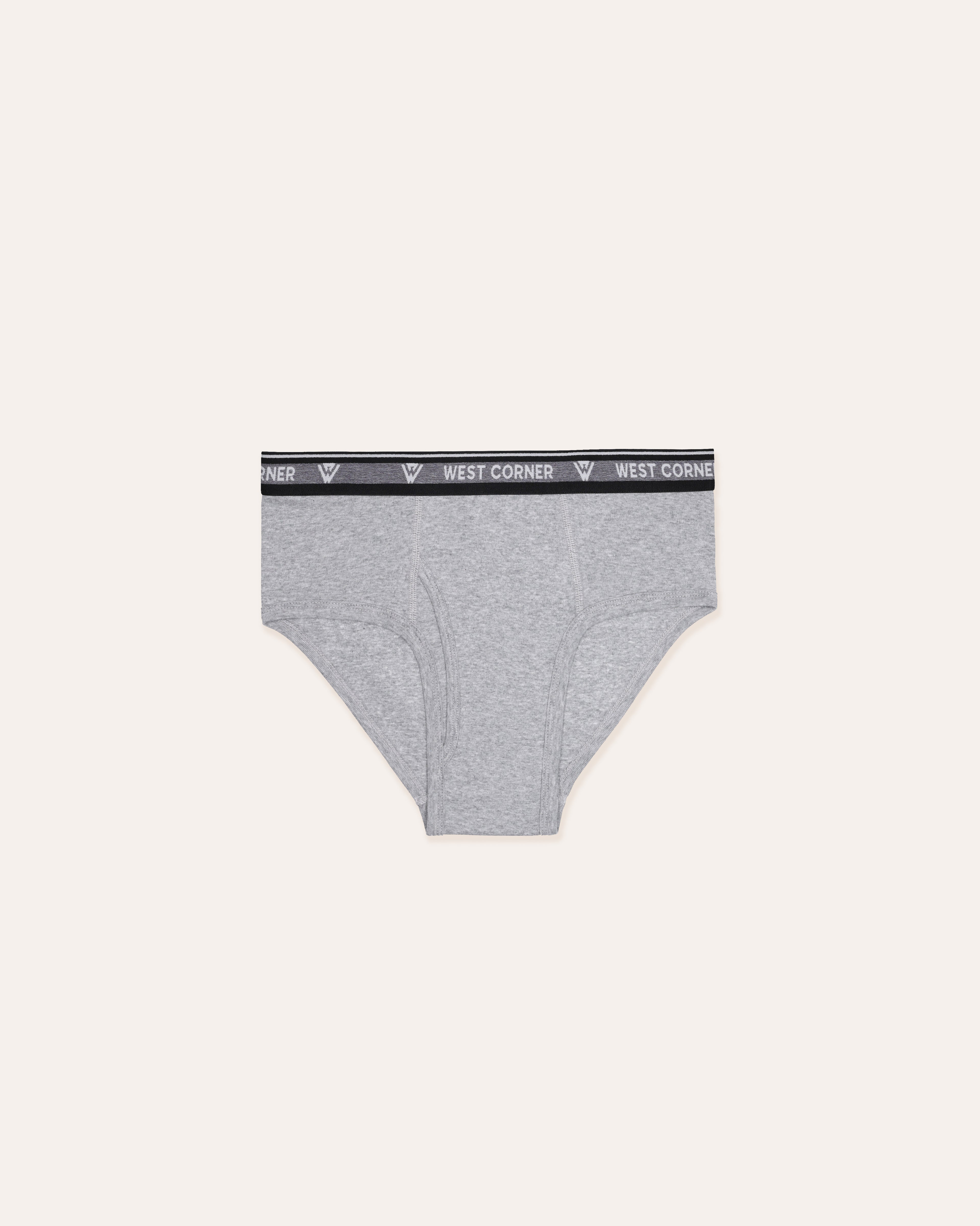 Gray Melange | West Corner brief in gray melange — 1-pack