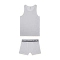 West Corner set — tank top & boxer brief in gray melange