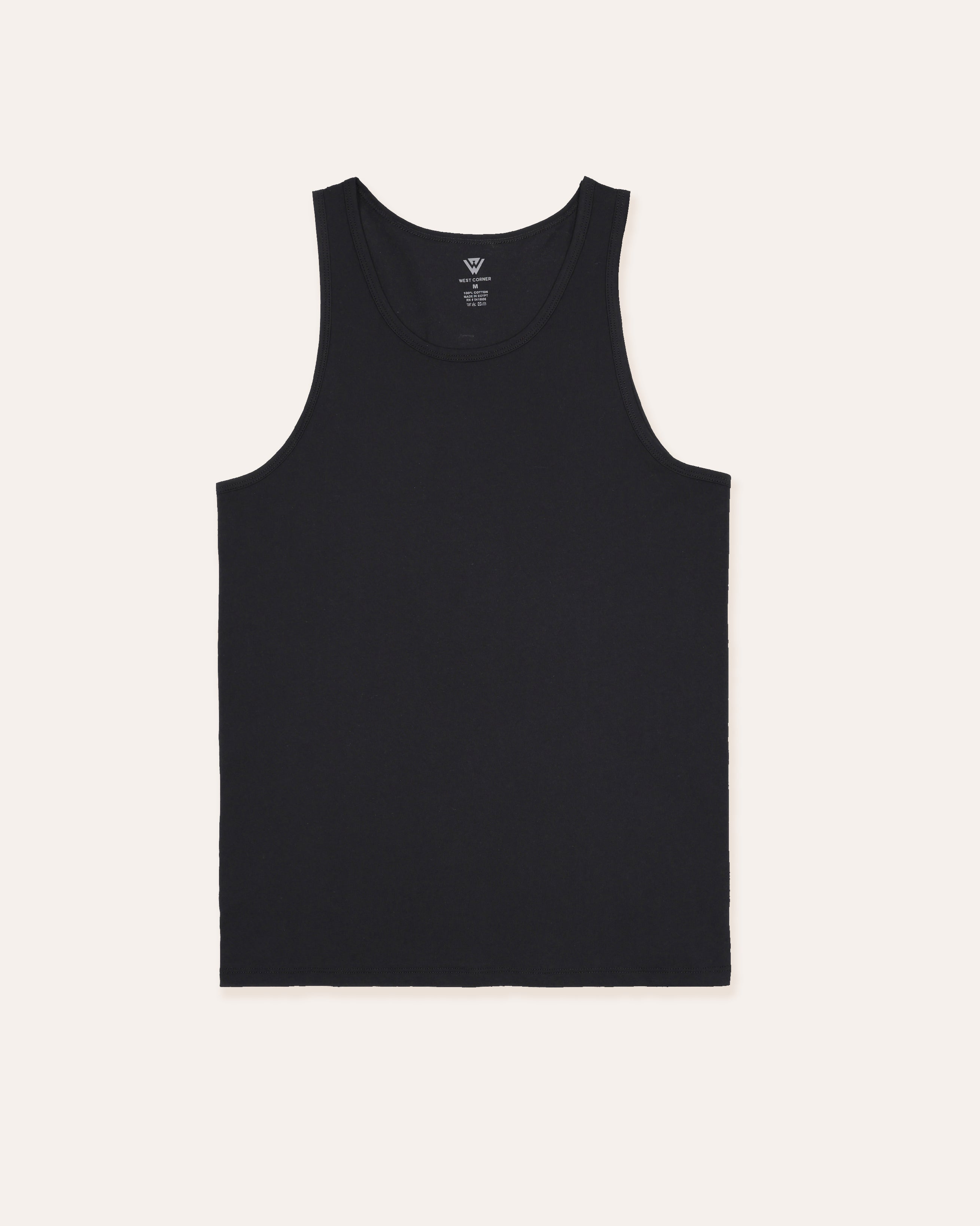 Black | West Corner tank top in black — 1-pack