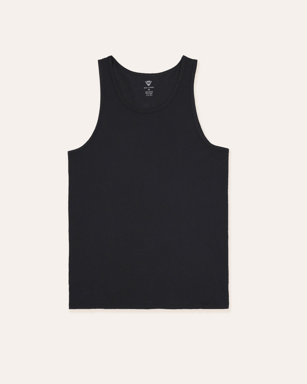 West Corner tank top in black — 1-pack