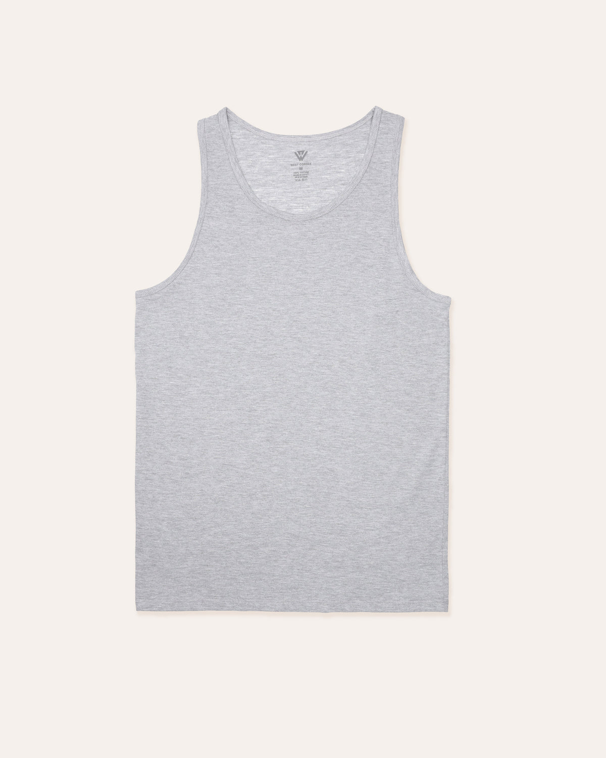 West Corner tank top in gray melange — 1-pack