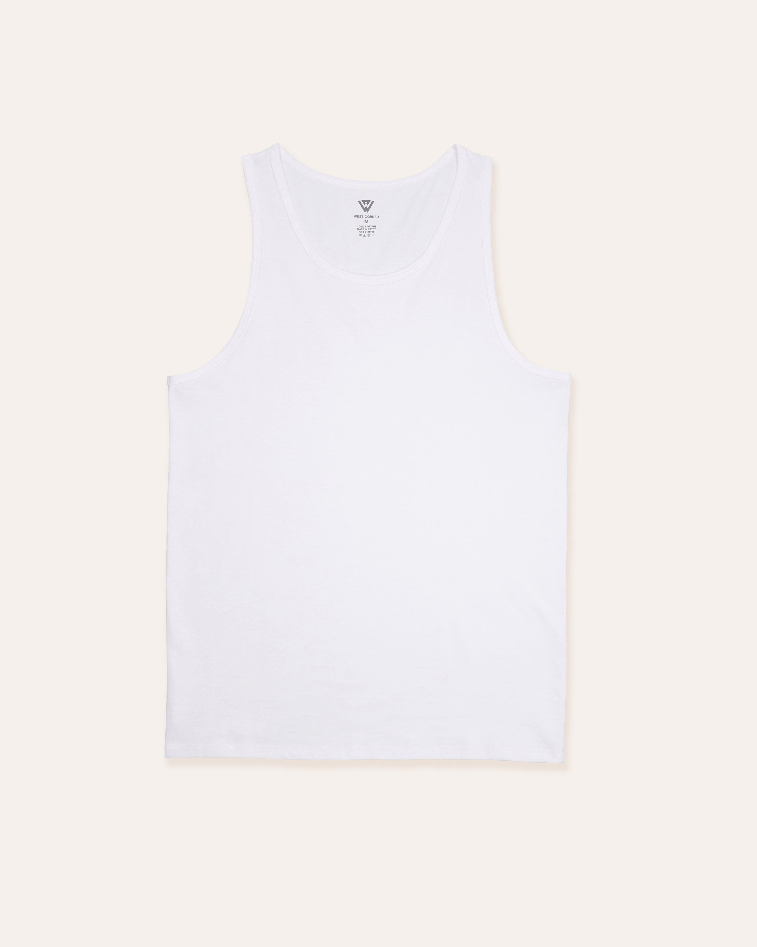 White | West Corner tank top in white — 1-pack