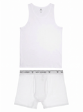 West Corner set — tank top & boxer brief in white